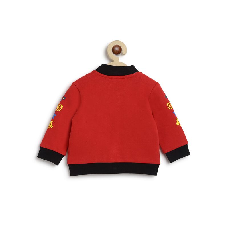 Printed Front Open Tracksuit With Hood  (2Pc) image number 1